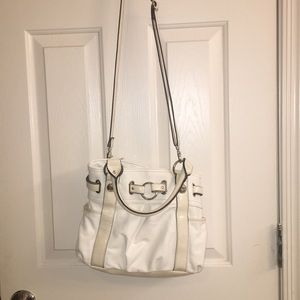 White and cream Rosetti purse